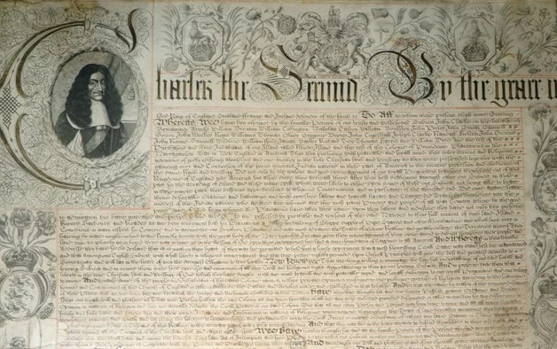 A Royal Charter from King Charles II