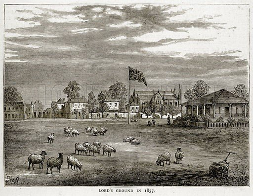 Lord's Cricket Ground, as seen in 1837. 