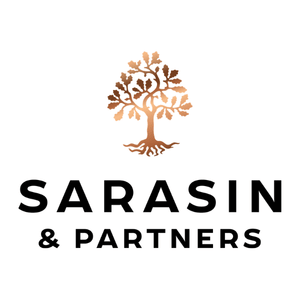 A logo of a small, golden tree. Text reads: Sarasin & Partners.
