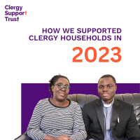 Text reads: How we supported clergy households in 2023.