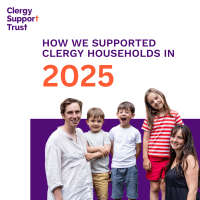 Text reads: How we supported clergy households in 2025.